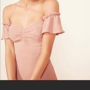 NWT Reformation Butterfly Dress Blush Size 8